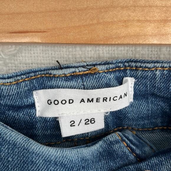 Good American Good Legs Crop Denim Jeans Size 26 NWT - Picture 5 of 11